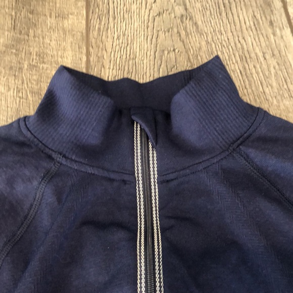 Athleta Fastest Track Half Zip Navy - Sz Small - Picture 11 of 12